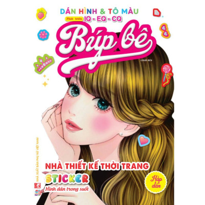 Sách - Bóc Dán Hình Sticker Trong Suốt & Tô Màu Búp Bê - Nhà Thiết Kế Thời Trang - Combo 6 Cuốn - Việt Thư