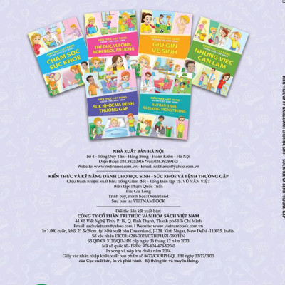 Combo 4 Quyển Kiến Thức Và Kỹ Năng Dành Cho Học Sinh: Thể Dục, Vui Chơi, Nghỉ Ngơi, Ăn Uống + Giữ Gìn Vệ Sinh + Sức Khoẻ Và Bệnh Thường Gặp + An Toàn Ở Nhà, Ra Đường, Trong Trường