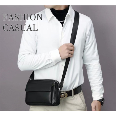Túi đeo chéo nam ngang nhỏ gọn cao cấp BHM2030 chuẩn da bò thật