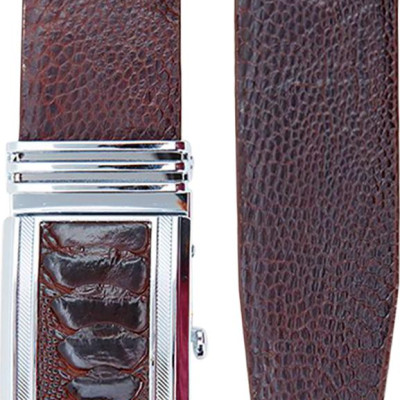 Thắt Lưng Nam Da Đà Điểu Bản Lớn Huy Hoàng HT4418 - Nâu Đất