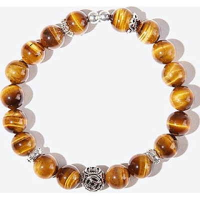 Vòng tay đá mắt hổ phối đồng tiền Ngọc Quý Gemstones