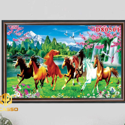 Tranh kính cường lực Bát mã tung hoành D805 35 (được chọn mẫu)