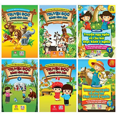 Sách - Phát Triển Tư Duy Và Ngôn Ngữ Cho Bé - Truyện Đọc Bằng Hình Ảnh - Truyện Ngụ Ngôn Đặc Sắc - Combo 6 Cuốn - Việt Thư