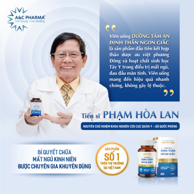 A&C Pharma Viên Uống Ngủ Ngon Dưỡng Tâm An Định Thần Ngon Giấc 150g