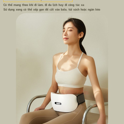 Máy Massage Bụng Cao Cấp Nikio NK-166DC - Công Nghệ Xoa Bóp Kết Hợp Nhiệt Hồng Ngoại, Động Cơ Matxa Kép, 3 Cường Độ Tùy Chỉnh, Pin Sạc Tiện Mang Đi Xa