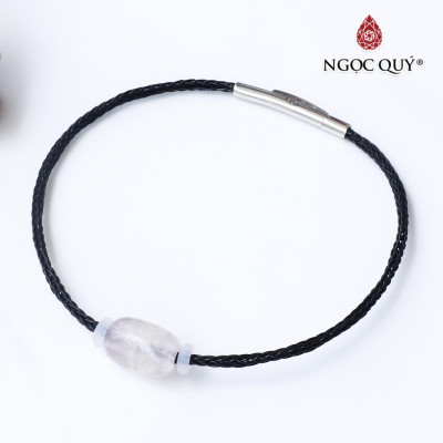 Vòng dây thép đá thạch anh hồng mệnh hỏa, thổ - Ngọc Quý Gemstones