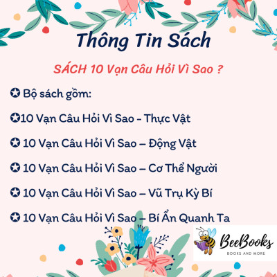 Sách 10 Vạn Câu Hỏi Vì Sao ?- Trọn bộ 5 cuốn cho bé phát triển trí thông minh