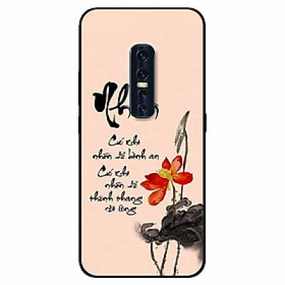 Ốp lưng in cho Vivo V17, S1 Pro Mẫu Thư Pháp Nhẫn Nền Hồng
