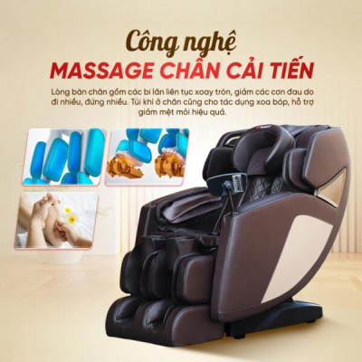 Ghế Massage Giá Rẻ Lifesport LS-169, Ghế Massage Chân Cải Tiến, Nhiệt Hồng Ngoại Xoa Dịu Mọi Cơn Đau
