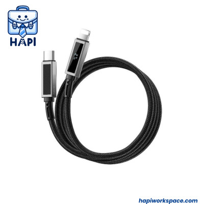 Cáp sạc hàng chính hãng WiWU Aramid Fiber Warriors Type-C to L Wi-C080 lớp bảo vệ aramid siêu bền, đầu hợp kim chống gỉ