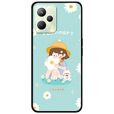 Ốp lưng dành cho Realme C35 - Realme Narzo 50A Prime mẫu Cô Gái Ôm Hoa Trắng