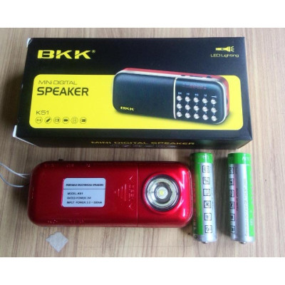 Loa usb,thẻ nhớ,FM BKK K51 - Đèn Pin Cực Sáng ( Hàng Chính Hãng )