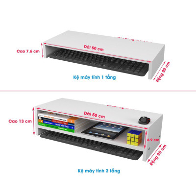 Kệ đỡ màn hình máy tính lắp ghép cải thiện tầm nhìn 