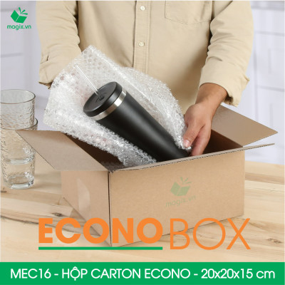 MEC16 - 20x20x15 cm - Combo 60 thùng hộp carton trơn siêu tiết kiệm ECONO