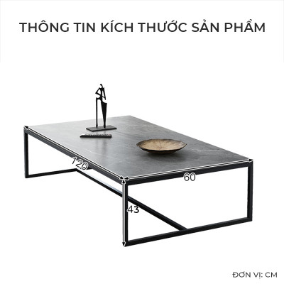 Bàn trà sofa phủ melamin vân đá sang trọng thương hiệu IGA - GM150
