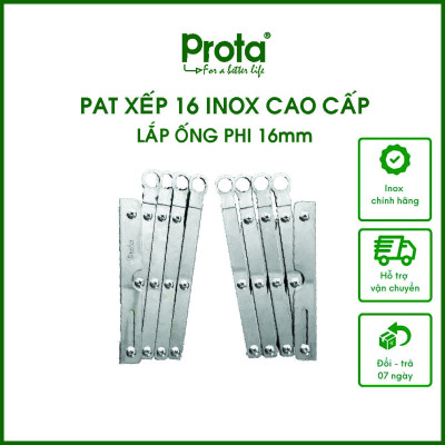 [CHÍNH HÃNG] Pat xếp gắn tường 16mm inox cao cấp (không bao gồm ống inox) - Bào hành 12 tháng