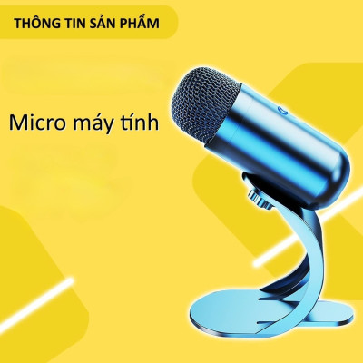 Micro USB Mic Thu Âm Condenser Podcast, Livestream, Radio, ASMR Microphone Phòng Thu Studio PC Microphone Chuyên Nghiệp Thu Âm Rõ Nét Chống Ồn Độ Nhậy Cao LED MÀU HỒNG - Hàng Chính Hãng