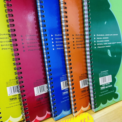 Sổ Lò Xo Bìa Nhựa 140 Trang A4-B5-A5-A6 Dòng Kẻ Ngang Định Lượng 70gsm Giấy Trắng Đẹp