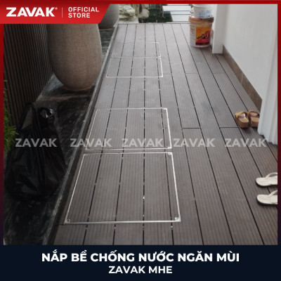 Nắp bể ngầm chống nước ngăn mùi inox ZAVAK MHE*-70 / KT 70x70cm, lát gạch 3cm, tải 400kg