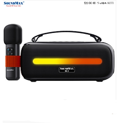 Loa bluetooth  Soundmax M-3 trợ giảng xách tay nhỏ gọn kèm 1 mic - Hàng Chính Hãng