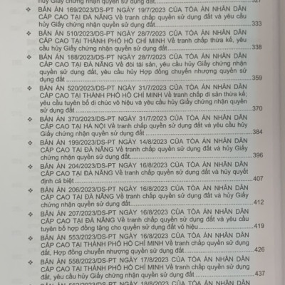 Combo 4 cuốn Tuyển tập các bản án của Tòa án nhân dân cấp cao