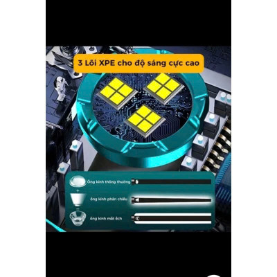 Đèn Pin Cầm Tay Siêu Sáng Mini Có Sạc USB Chiếu Xa 5 Chế Độ Sáng, Pin Trâu Chống Thấm Nước, Tiện Dụng – Hàng Nhập Khẩu