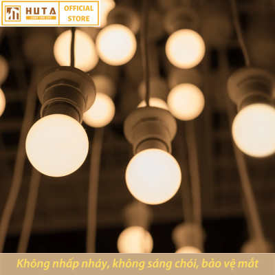 Combo Bóng Đèn Led Bulb HUTA 9w Đuôi E27, Tiết Kiệm Điện, Chống Nước, Ánh Sáng Trắng/Vàng, Trang Trí Quán Cà Phê, Nhà Hàng