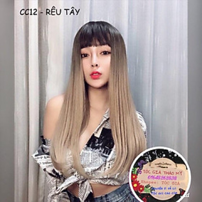 Tóc giả omber thẳng cao cấp- tặng lưới chùm tóc