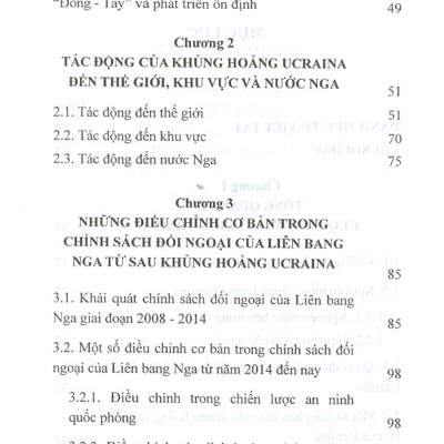 Điều Chỉnh Chính Sách Đối Ngoại Của Liên Bang Nga Từ Sau Khủng Hoảng Ucraina Và Những Tác Động (Sách Chuyên Khảo)