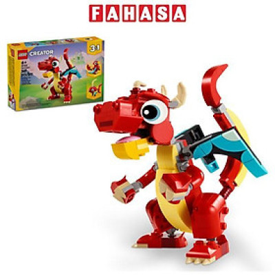 Đồ Chơi Lắp Ráp Rồng Đỏ May Mắn 3 In 1 - Red Dragon - Lego Creator 31145 (149 Mảnh Ghép)