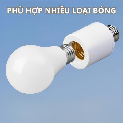 Đui Đèn Thông Minh E27 - Điều Khiển Từ Xa, Hẹn Giờ Tắt Đèn, Kèm Remote điều khiển từ xa