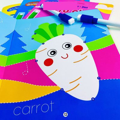 Sách - Bộ 4 quyển viết xóa được Wipe Clean trò chơi nối số tìm kiếm thông minh luyện viết không sợ sai