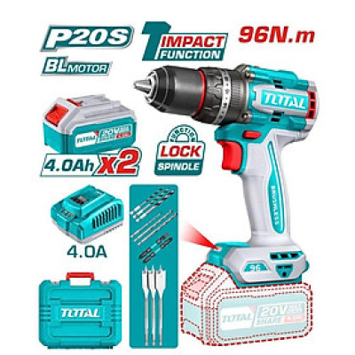 MÁY KHOAN PIN 20V 96NM CÓ BÚA TIDLI20968 TOTAL - HÀNG CHÍNH HÃNG