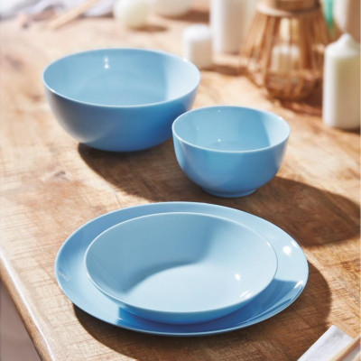Bộ bát tô Luminarc Diwali thủy tinh Light Blue 4 chi tiết 14.5cm và 21cm, dùng an toàn lò vi sóng, máy rửa bát - DW4D