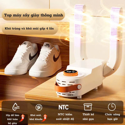 Máy Sấy Và Khử Trùng Giày có hẹn giờ Cao Cấp Làm Khô Siêu Nhanh - Loại Bỏ Khử Mùi Hôi Và Vi Khuẩn, Kiểu Dáng Nhỏ Gọn, Dễ Sử Dụng Máy Sấy Giày Dép Tất Găng Tay Mũ Bảo Hiểm Khử Khuẩn Bằng Tia UV An Toàn Tiện Dụng Thông Minh