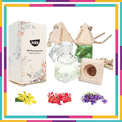 Combo 3 Tinh Dầu Ngọc Lan Tây, Phong Lữ, Oải Hương KOBI Treo Xe Ô Tô, Treo Phòng Ngủ, Treo Nhà Vệ Sinh, Treo Tủ Quần Áo, Xịt Thơm Xe, Khử Mùi Xe Mới, Chống Say Xe, Giúp Bạn Thư Giãn Trên Đường