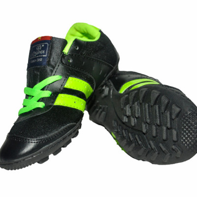 GIÀY ĐÁ BÓNG SÂN CỎ NHÂN TẠO VẢI 004C ĐEN -XANH CHUỐI