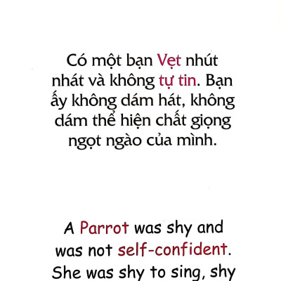 Sách Truyện Tranh Song Ngữ Việt Anh Cho Bé - Hát Lên Nào Bé Vẹt Ngọt Ngào