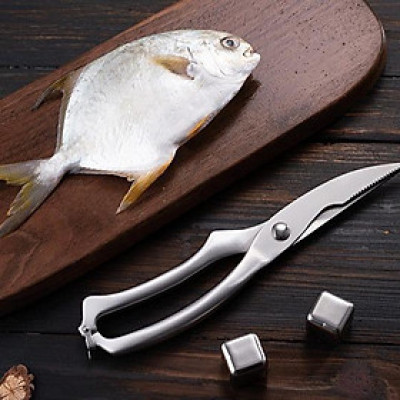 Kéo Cắt Gà Bằng Thép Đúc Nguyên Khối Có Móc Gài Khóa Tiện Lợi 25x5cm