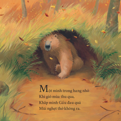 Sách tranh song ngữ Gấu bị ốm - Ehomebooks