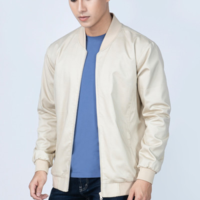Áo Jacket Khaki Bomber Nam In Họa Tiết Novelty NJKMHTMT3R1905662 - Kem