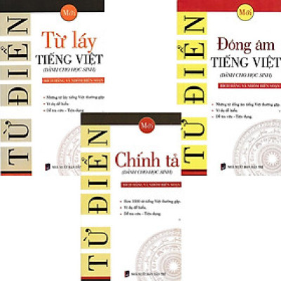Sách - Từ Điển Chính Tả - Đồng Âm Tiếng Việt - Từ Láy Tiếng Việt Dành Cho Học Sinh - Combo 3 Cuốn - Khang Việt Book