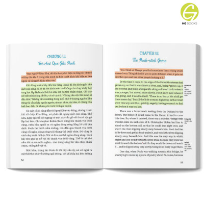 Trọn bộ 4 cuốn sách Gấu Pooh Xinh Xắn - Winnie The Pooh (A.A.Milne) bản Song ngữ có Audio giúp bé học tiếng Anh