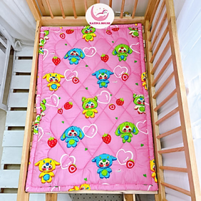 Nệm cho bé đi học 80x120cm Katina House, nệm mềm mát vải cotton TL, họa tiết gần gũi
