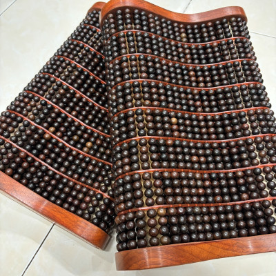 Gối Hạt Gỗ Mun Cao Cấp , Gối Công Thái Học - Kích Thước 43cmx24cmx8/4cm ( video , hình thật )