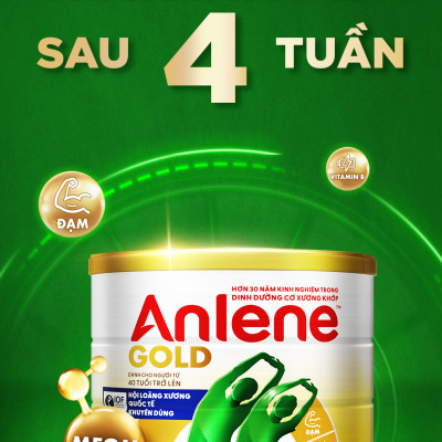 Bao bì mới - Combo 2 Sữa Bột Anlene Gold Hương Vanilla (Hộp Giấy 1,2kg)