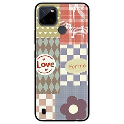 Ốp lưng dành cho Realme C21Y - Realme C25Y mẫu Ô Vuông Love