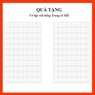 Combo- Sách Sổ Tay Bắt Đầu Tiếng Trung 3 Trong 1 Biết Giao Tiếp Ngay Sau Khi Học- và vở tập viết Tiếng trung 16 trang