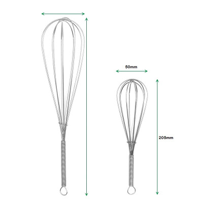 Dụng cụ đánh trứng inox Echo 215mm - SL - Hàng nội địa Nhật Bản nhập khẩu chính hãng