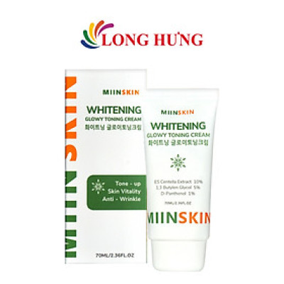 Kem dưỡng trắng nâng tông MIINSKIN Whitening Glowy Toning Cream (70ml) - Hàng chính hãng